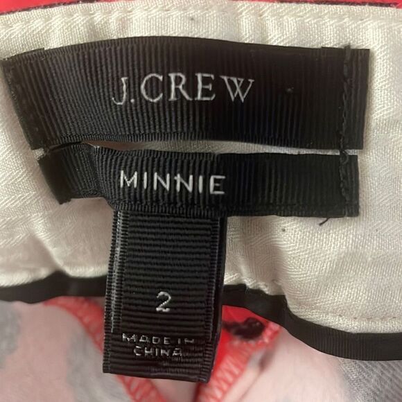J. Crew Minnie Pant Coral Print Crop sz 2 - Picture 9 of 12